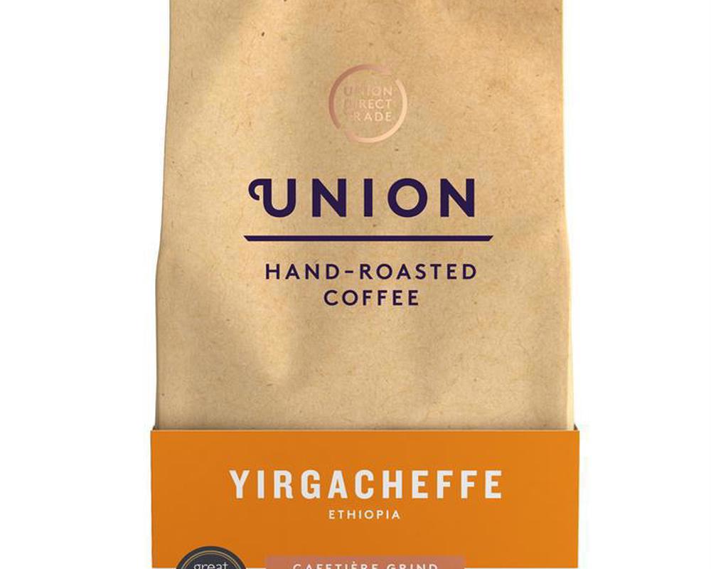 Union Coffee Organic Yirgacheffe Ethiopia Cafetiere Grind