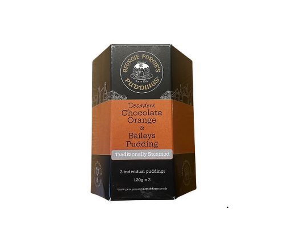 Decadent Chocolate Orange & Baileys Christmas Pudding 2 X 120g