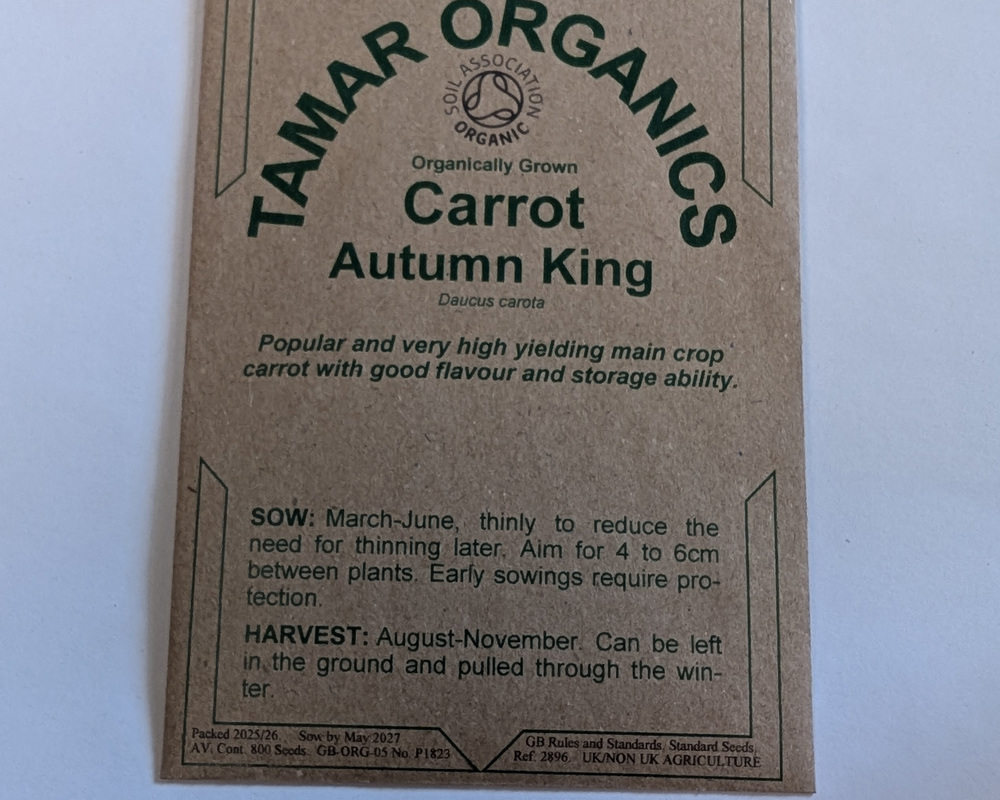 (Seeds) Carrot - Autumn King