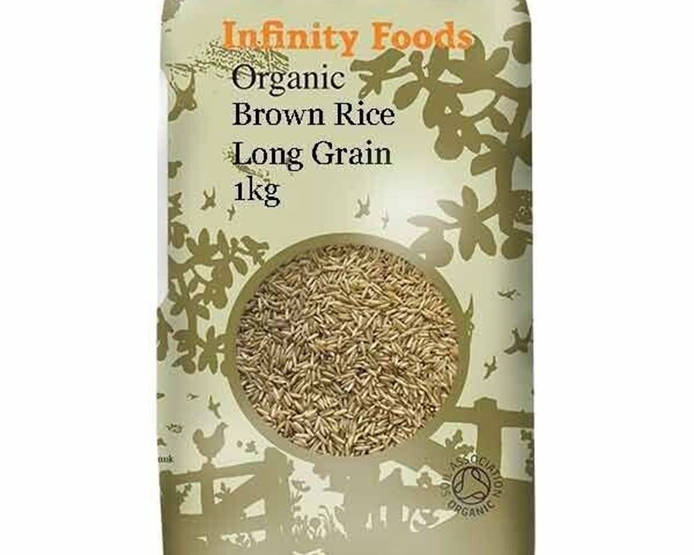 Infinity long grain brown rice 1kg