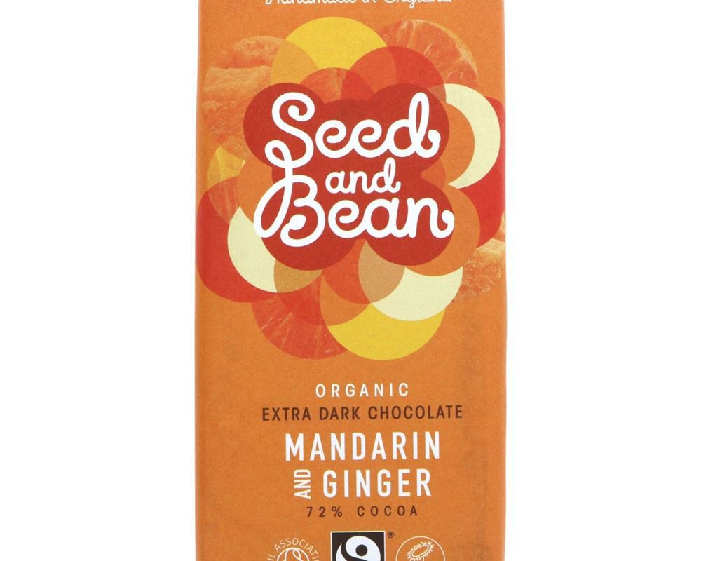 Organic 72% Dark Choc Mandarin &Ginger - 85G