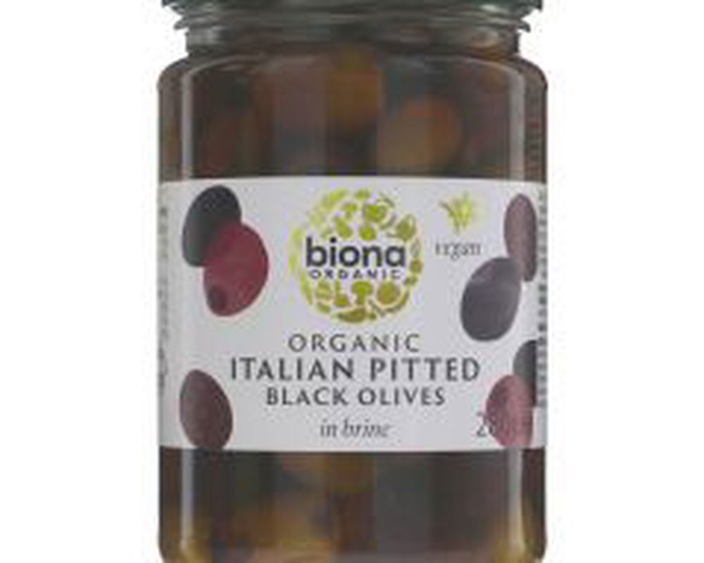 Biona Organic Italian Pitted Black Olives in brine