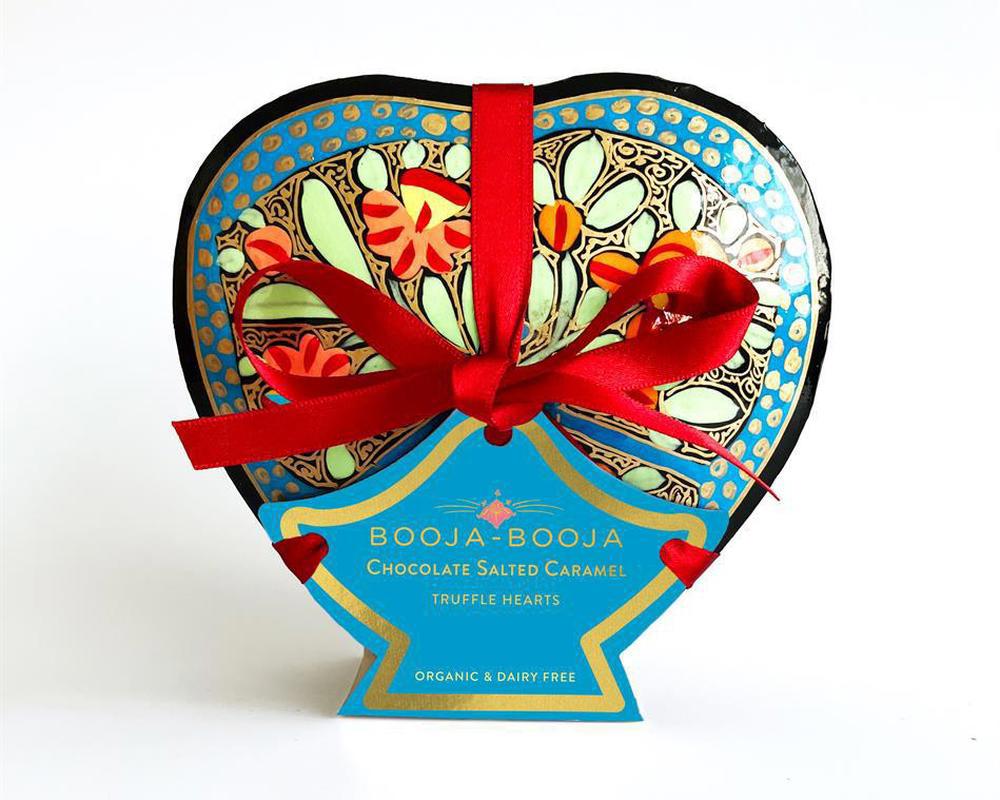 Organic Chocolate Salted Caramel Heart-shaped Box 115g