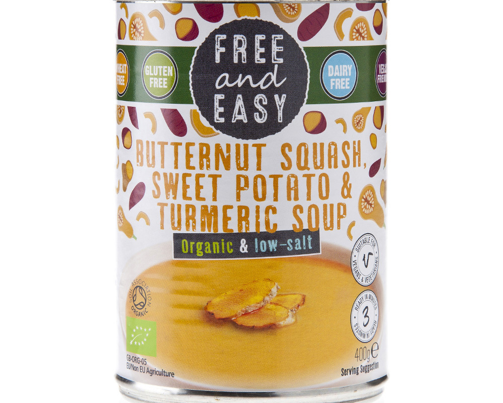 Organic Low Salt Butternut Squash Sweet Potato & Turmeric Soup 400g