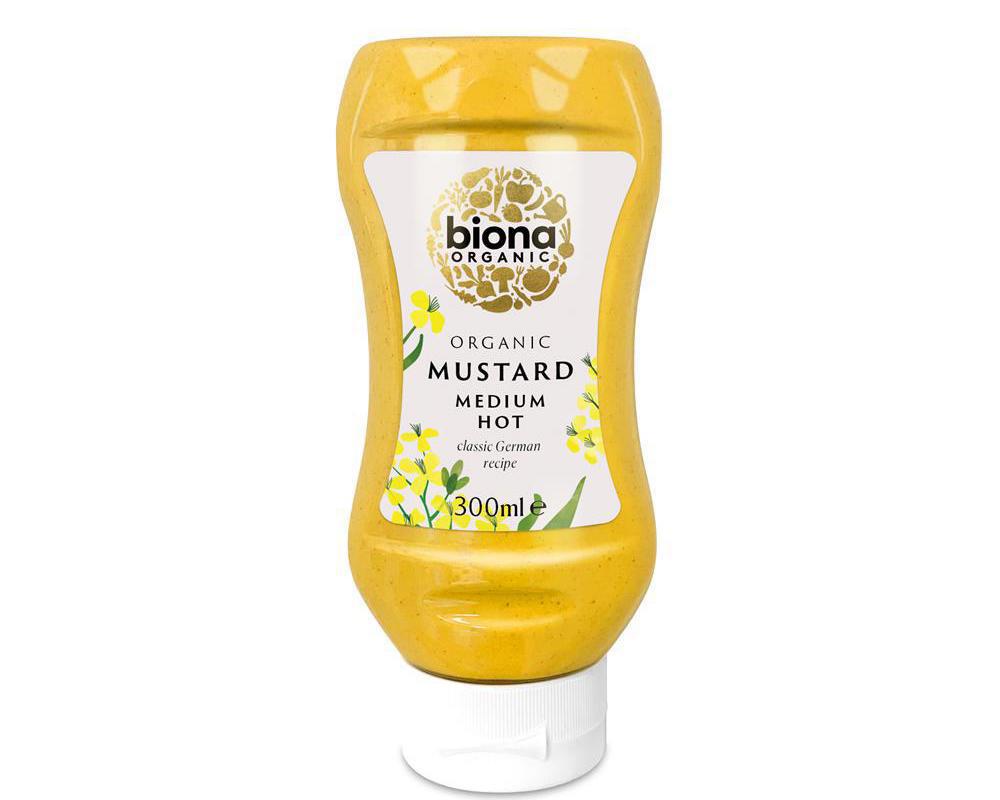 Organic Medium Hot Mustard Squeezy 300ml