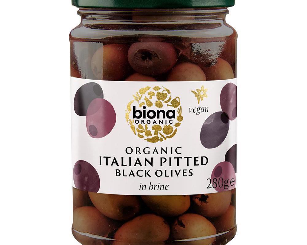 Biona Pitted Black Olives in Brine Organic 280g