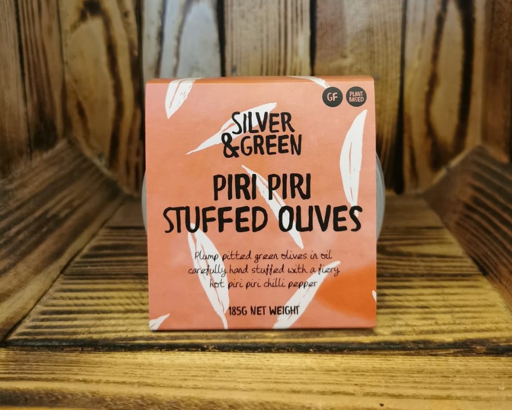 Silver and Green Olives Piri Piri