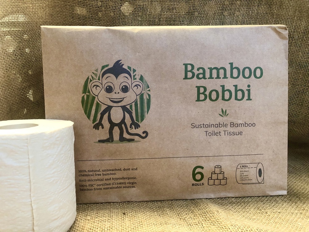 Unbleached Bamboo Eco toilet roll 6 pack