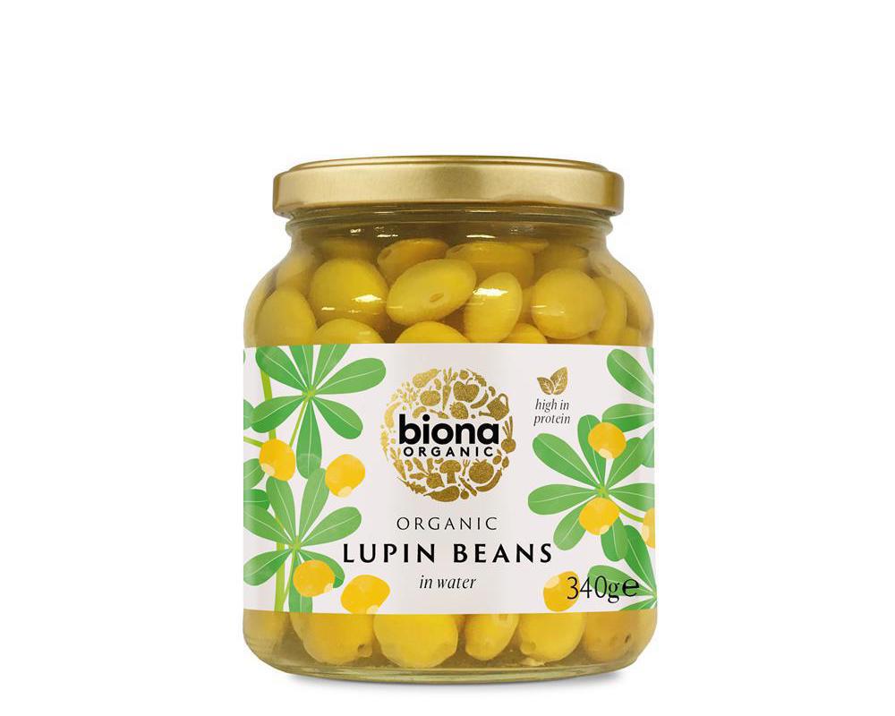 Organic Lupin Beans in Glass Jar 340g