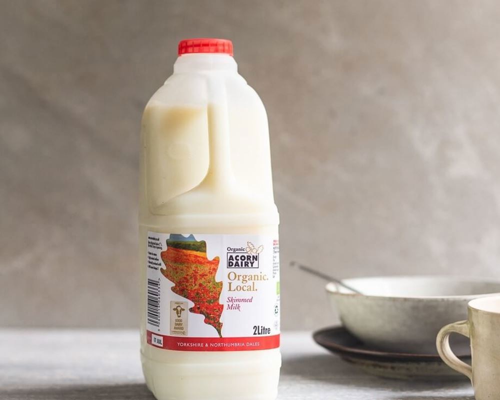 Acorn Organic Skimmed Milk, 1L