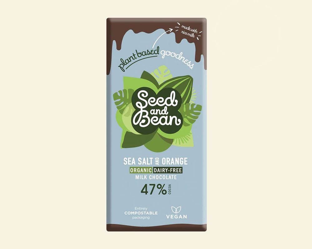 Seed and Bean Sea Salt & Orange Vegan Milk Chocolate