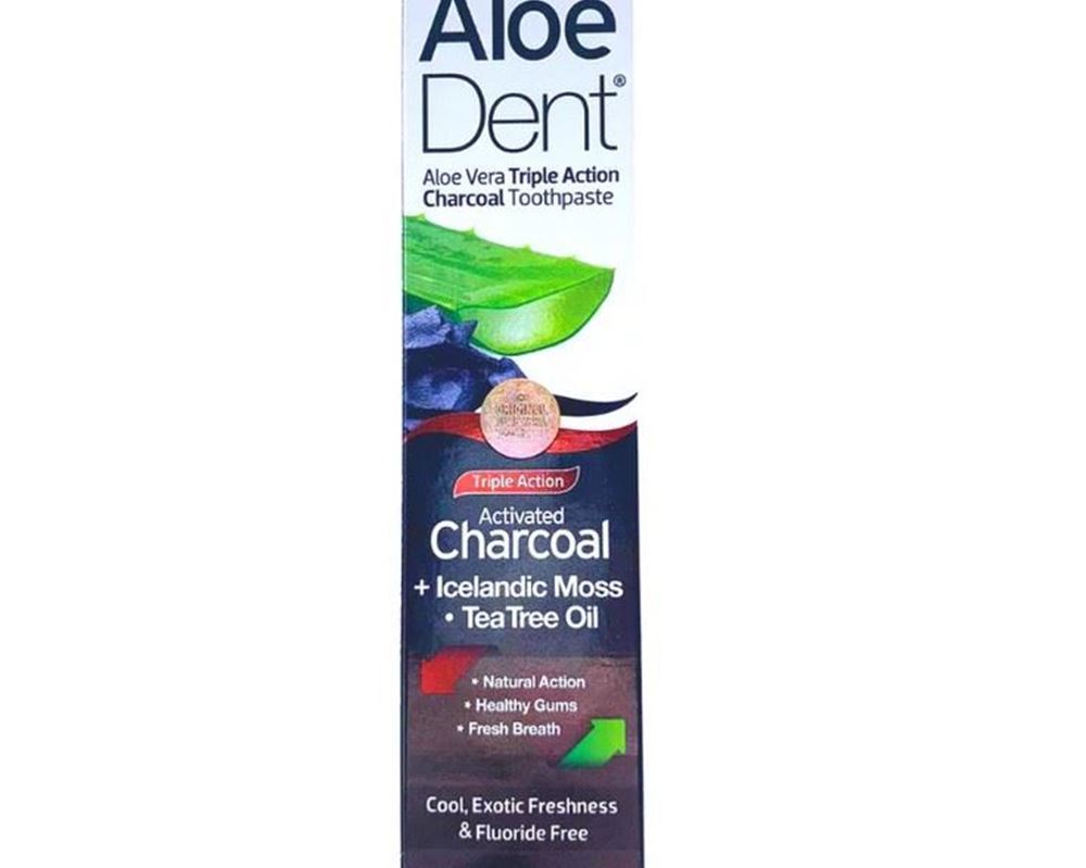 Aloe dent Aloe Vera Triple Action Charcoal Toothpaste