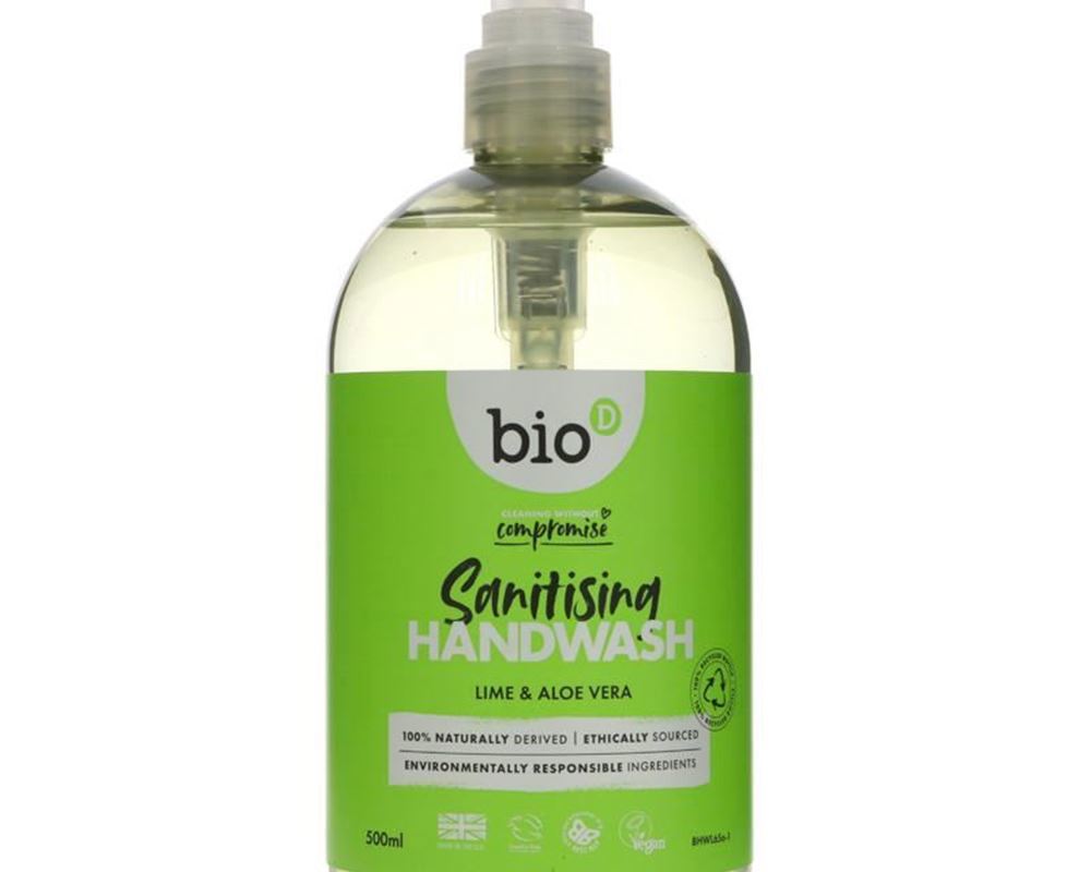 (Bio D) Sanatising Hand Wash - Lime & Aloe Vera 500ml