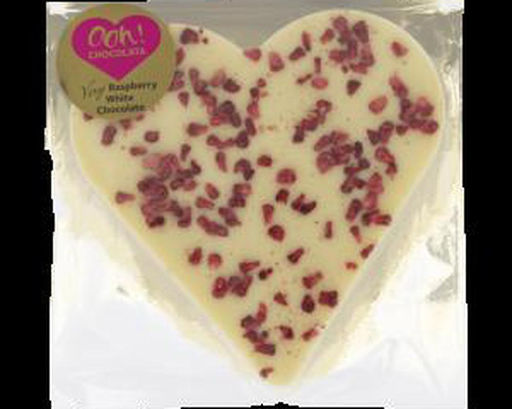 White Chocolate Heart With Raspberry