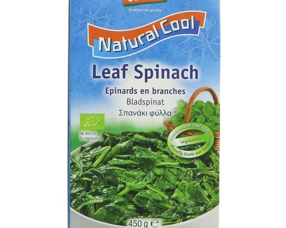 Natural Cool Organic Frozen Leaf Spinach