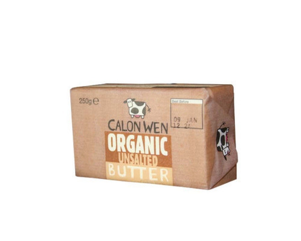 Calon Wen, Unsalted Organic Welsh Butter, 250g Block