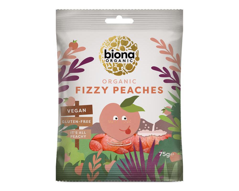 Organic GF Vegan Fizzy Peaches 75g