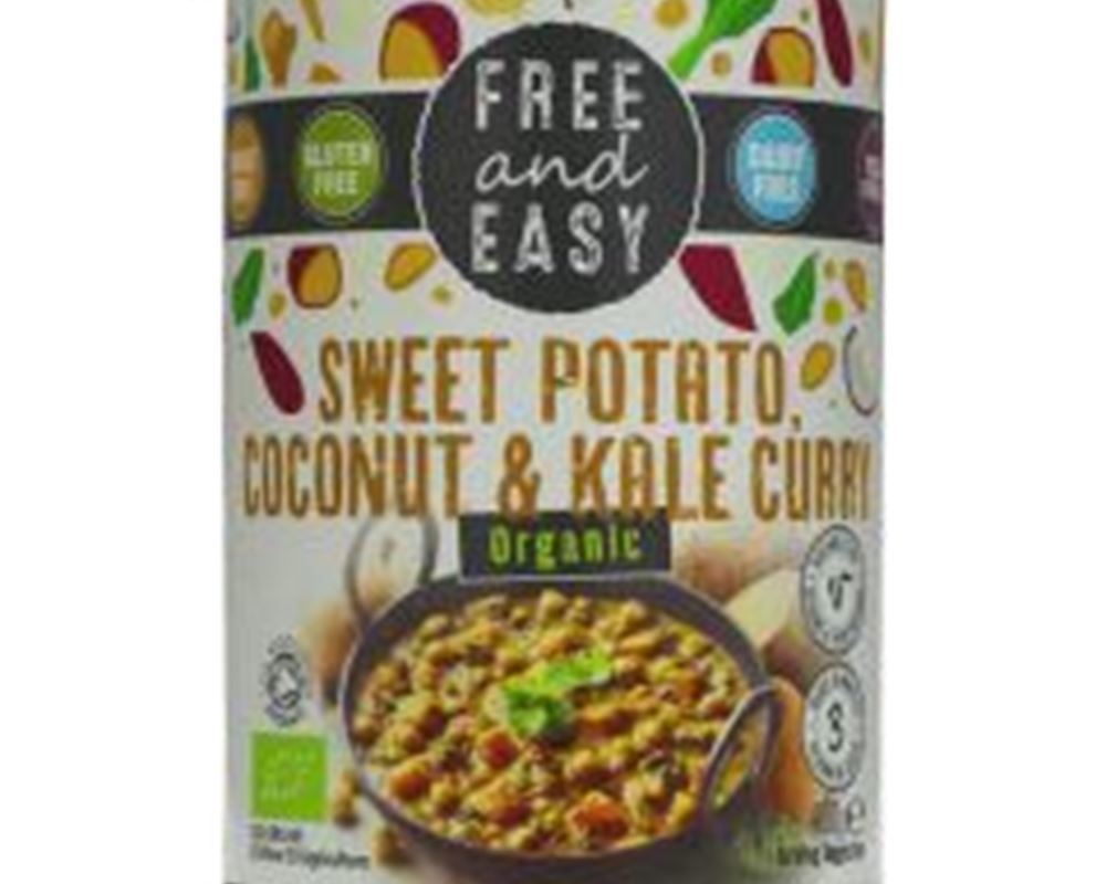 Free & Easy Sweet Potato Coconut & Kale Curry