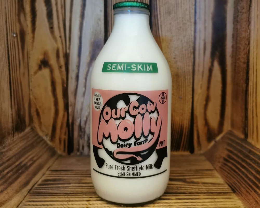 Our Cow Molly 1pint Glass Semi