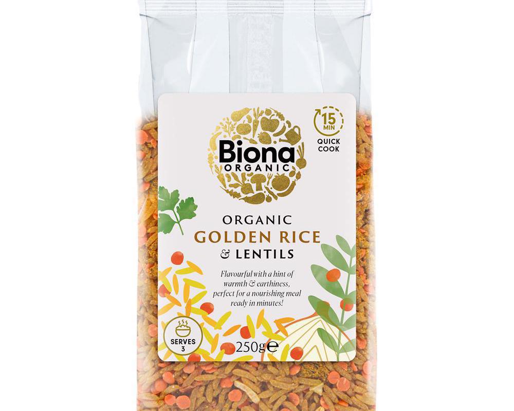 Biona Organic Golden Rice & Lentils 250g