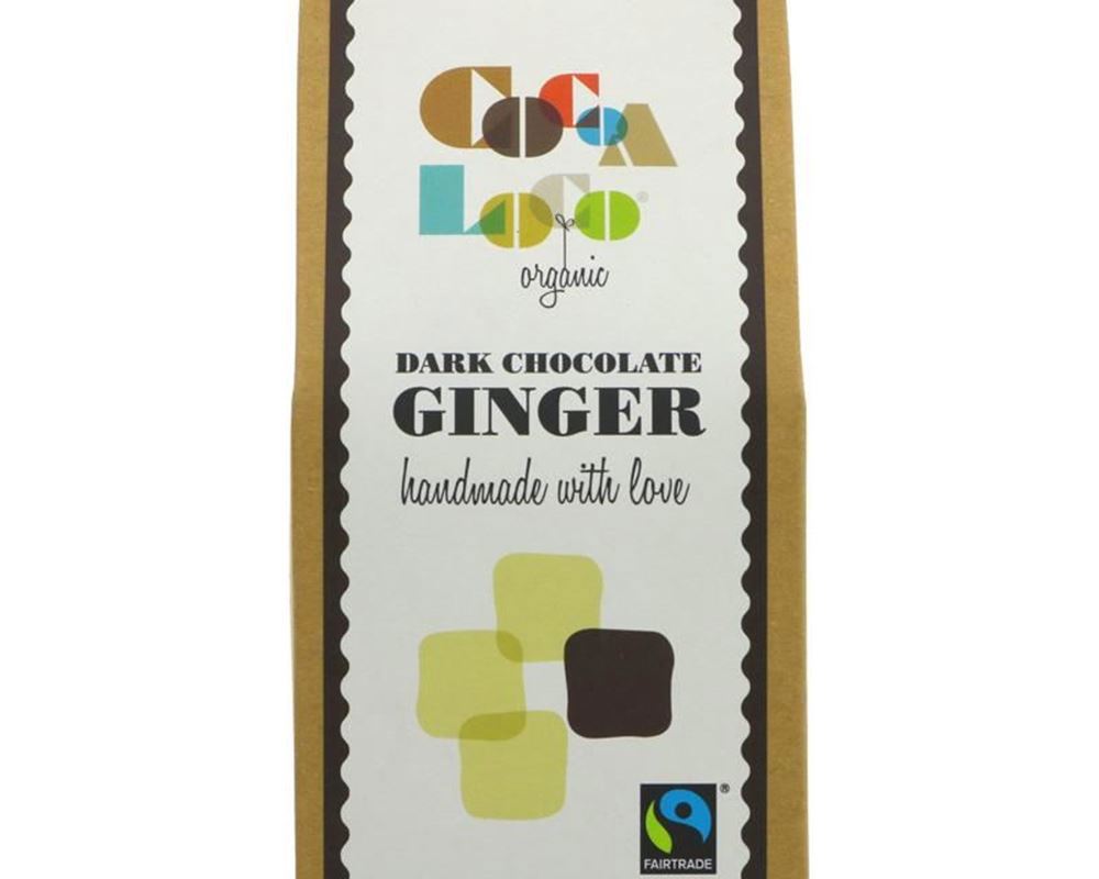 (Cocoa Loco) Ginger in Dark Chocolate 100g