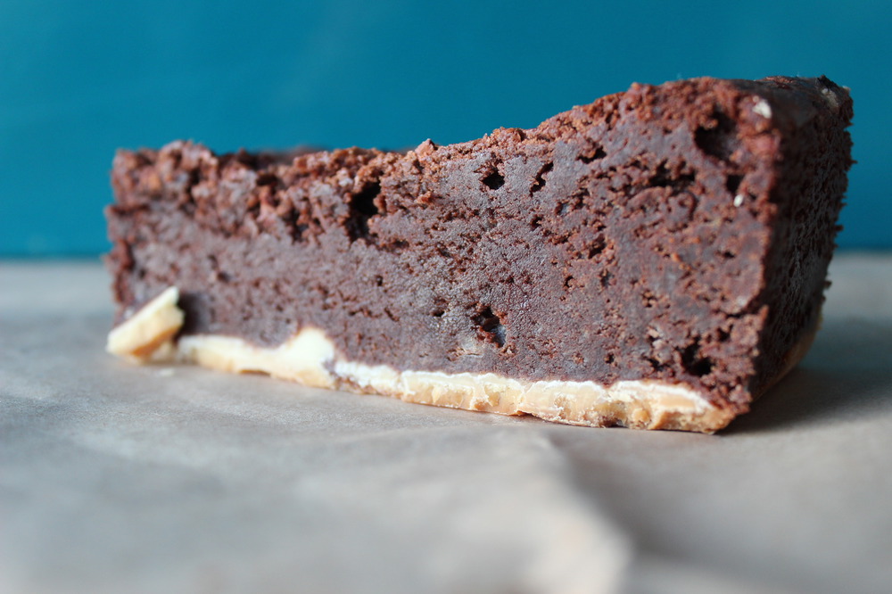 Sea salt & whote chocolate brownie GF