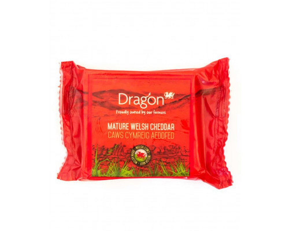 Dragon, Mature Welsh White Cheddar, 180g Wedge