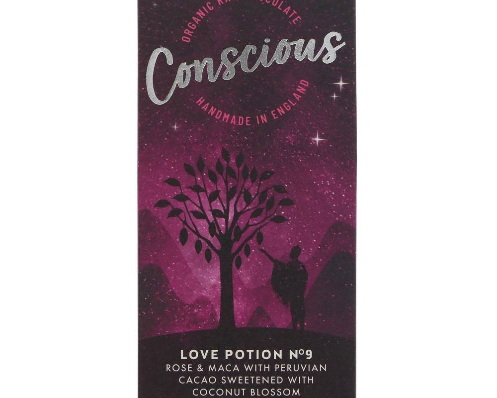 Conscious Love Potion No9 Raw Chocolate Bar - maca, rose oil