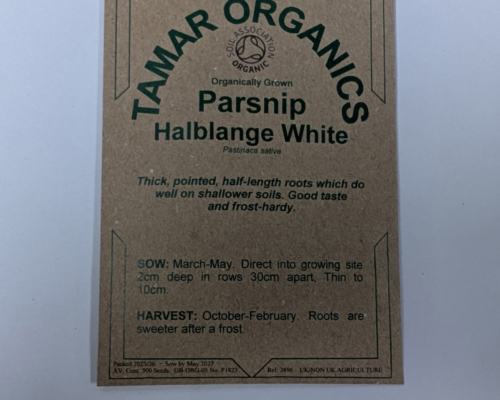 (Seeds) Parsnip - Halblange White