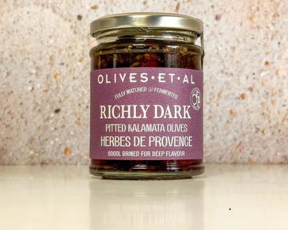 Richly Dark Pitted Kalamata Olives with Herbes De Provence