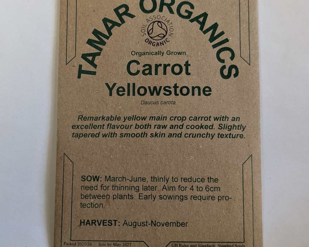 (Seeds) Carrot - Yellowstone