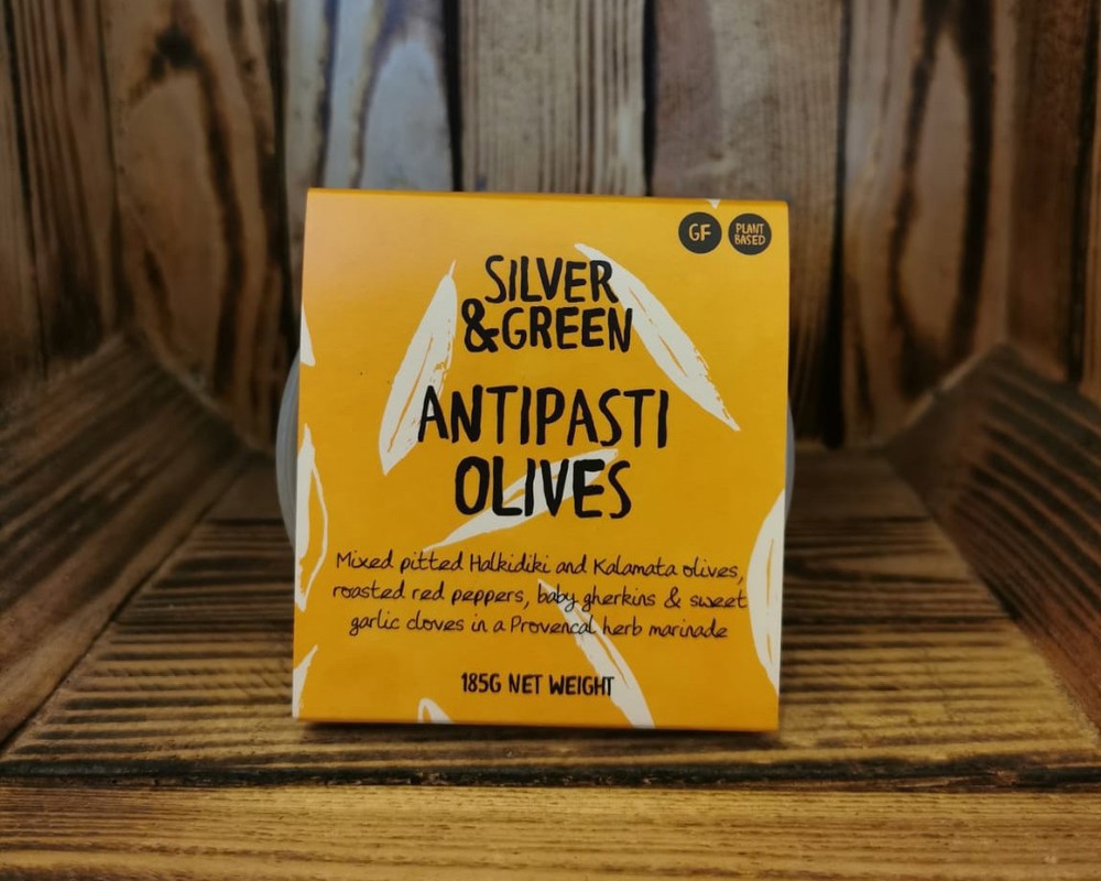 Silver and Green Olives Anti Pasti