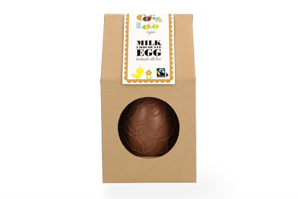 Organic Milk Chocolate Easter Egg filled with Buttons 225g