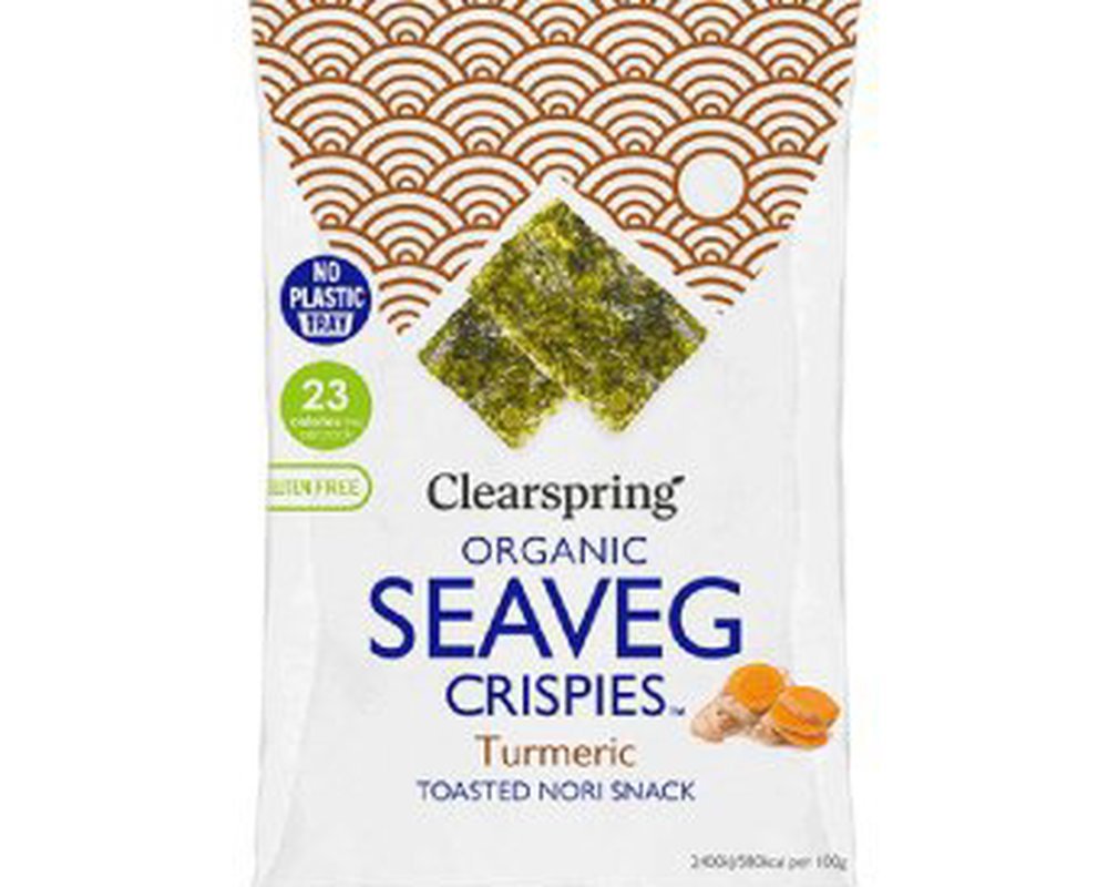 Clearspring Turmeric Seaveg Crispies - toasted nori snack