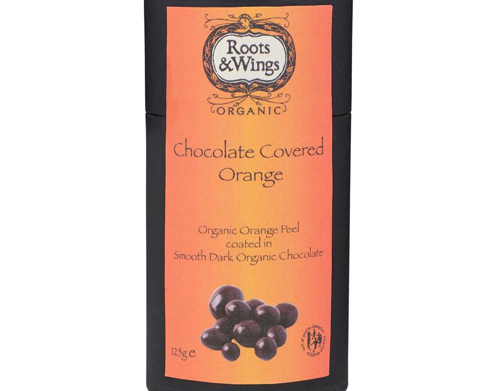 Roots & Wings Organic Chocolate Covered Orange 120g