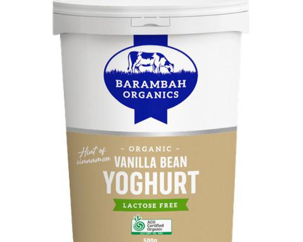 Yoghurt Organic: Lactose Free, Vanilla - BO (Esky Required)