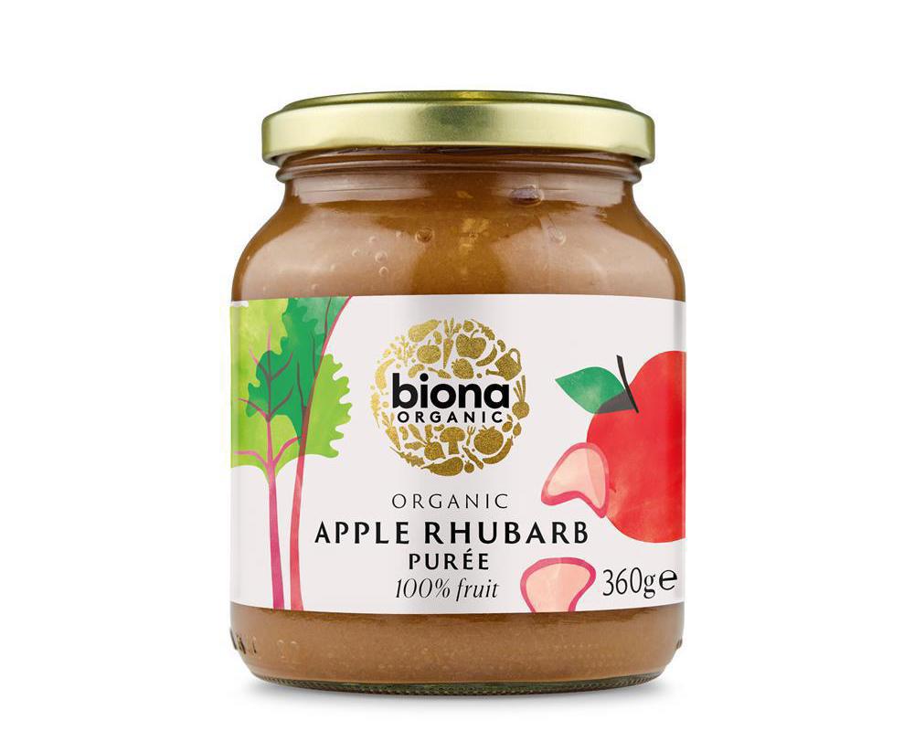 Organic Apple & Rhubarb Puree 360g