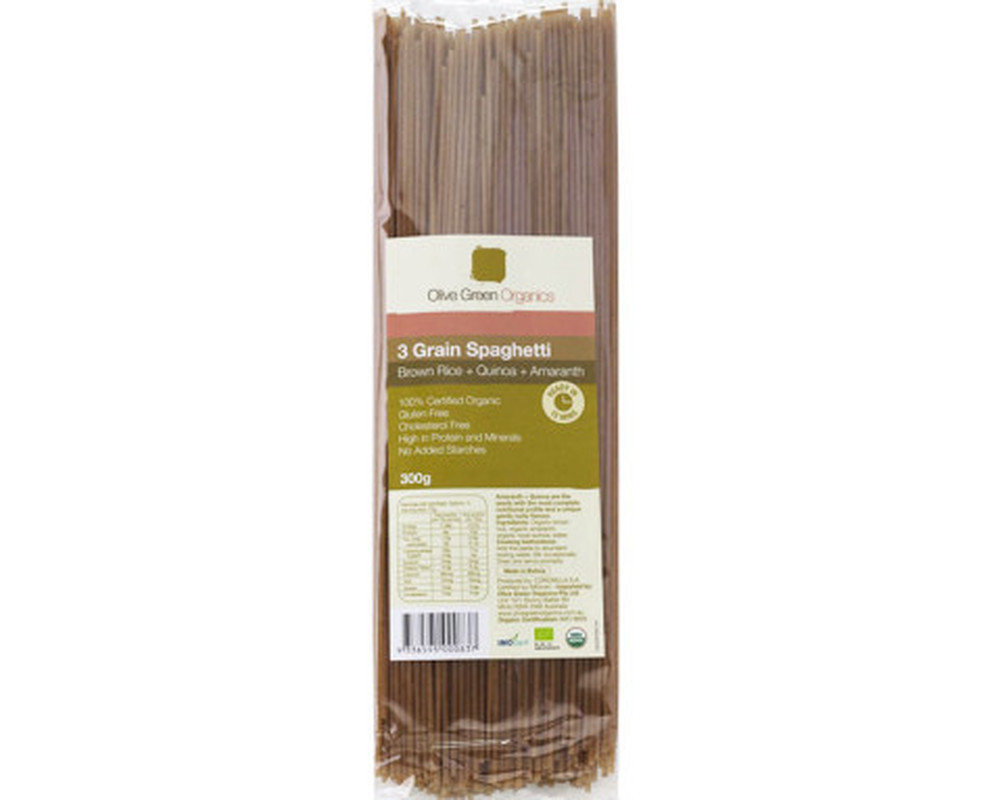 Pasta Organic (Gluten-Free): Spaghetti : Tri Grain - Quinoa, Brown Rice & Amaranth - OG