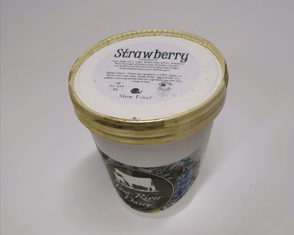 Taw River Dairy Luxury Ice Cream - Strawberry No Organic