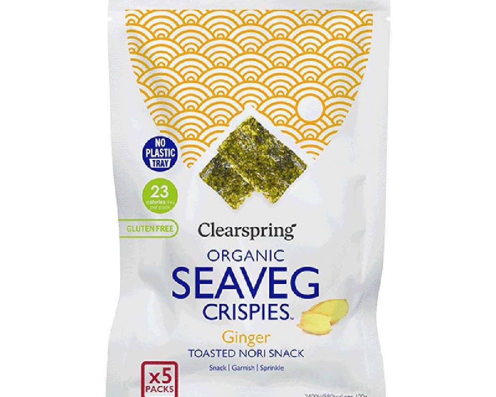 Clearspring Ginger Seaveg Crispies - toasted nori snack