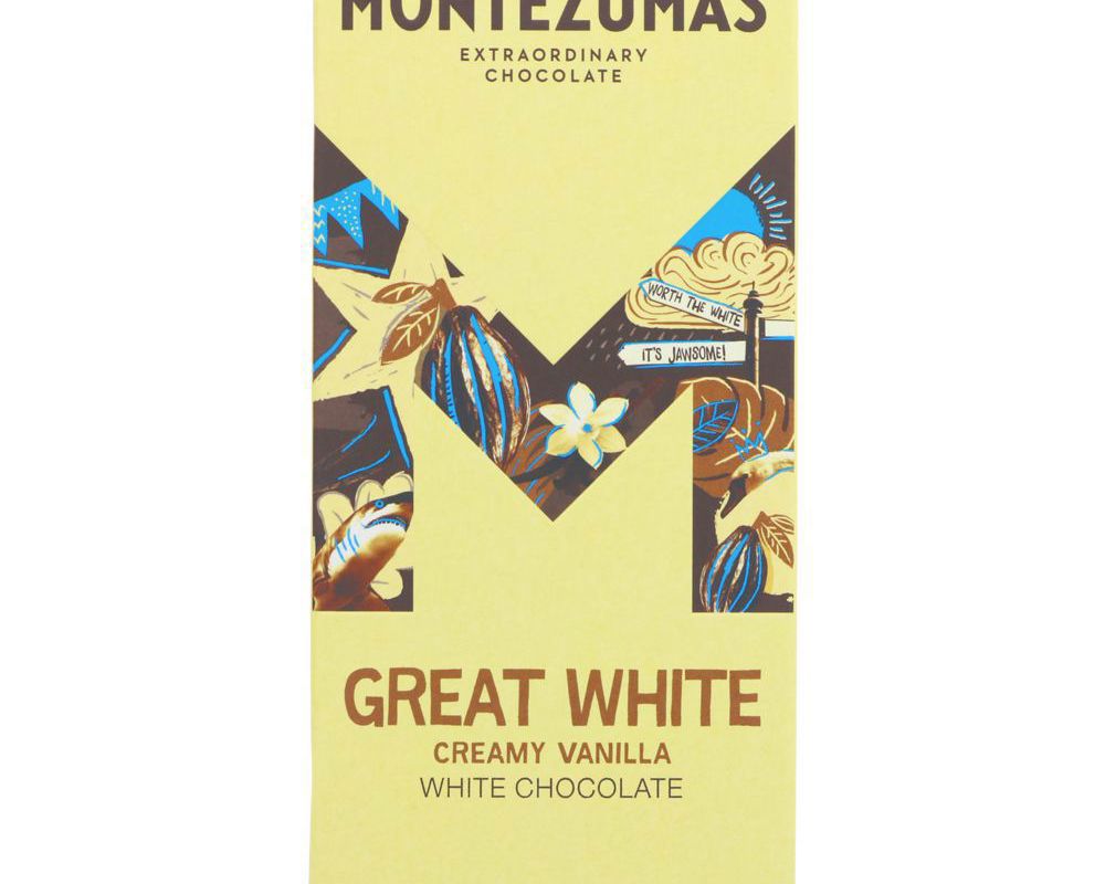 Montezuma Great White organic chocolate bar