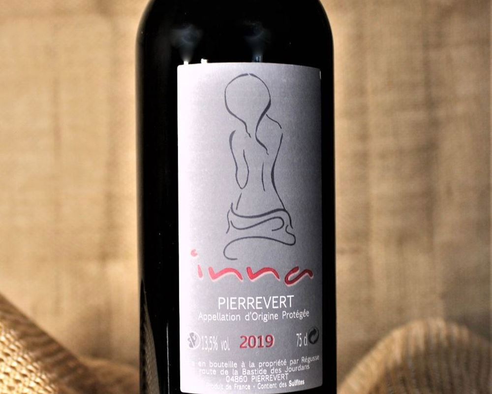 Organic Red Wine, Inna Pierrevert Rouge, France 2020