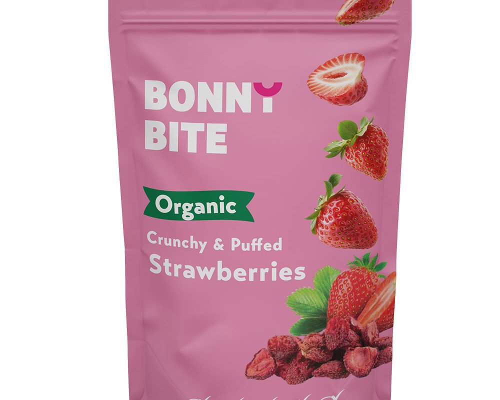 Bonny Bite Organic Crunchy & Puffed Strawberries