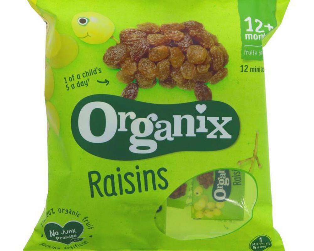 Raisins mini boxes 12 x 14g (Organix)