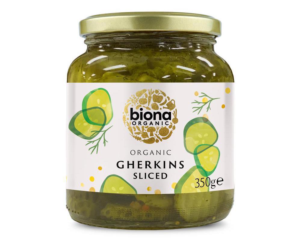 Organic Gherkin Slices 350g