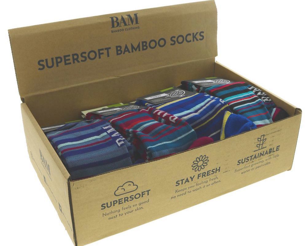 Bamboo Socks - Narrow Striped - Size 8 -11(Bam)