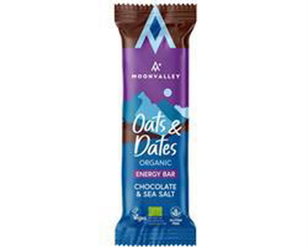 Organic Gluten-free Oats & Dates Energy Bar Chocolate Sea Salt 50g