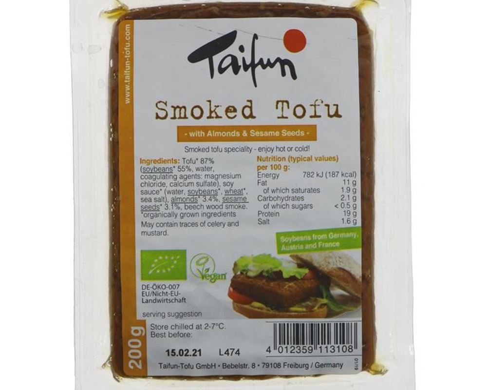 (Taifun) Tofu - Smoked with Almonds & Sesame 200g