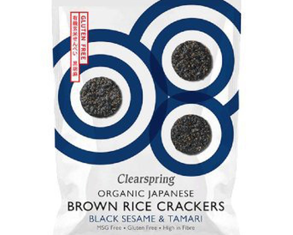 Clearspring Black Sesame Brown Rice Crackers