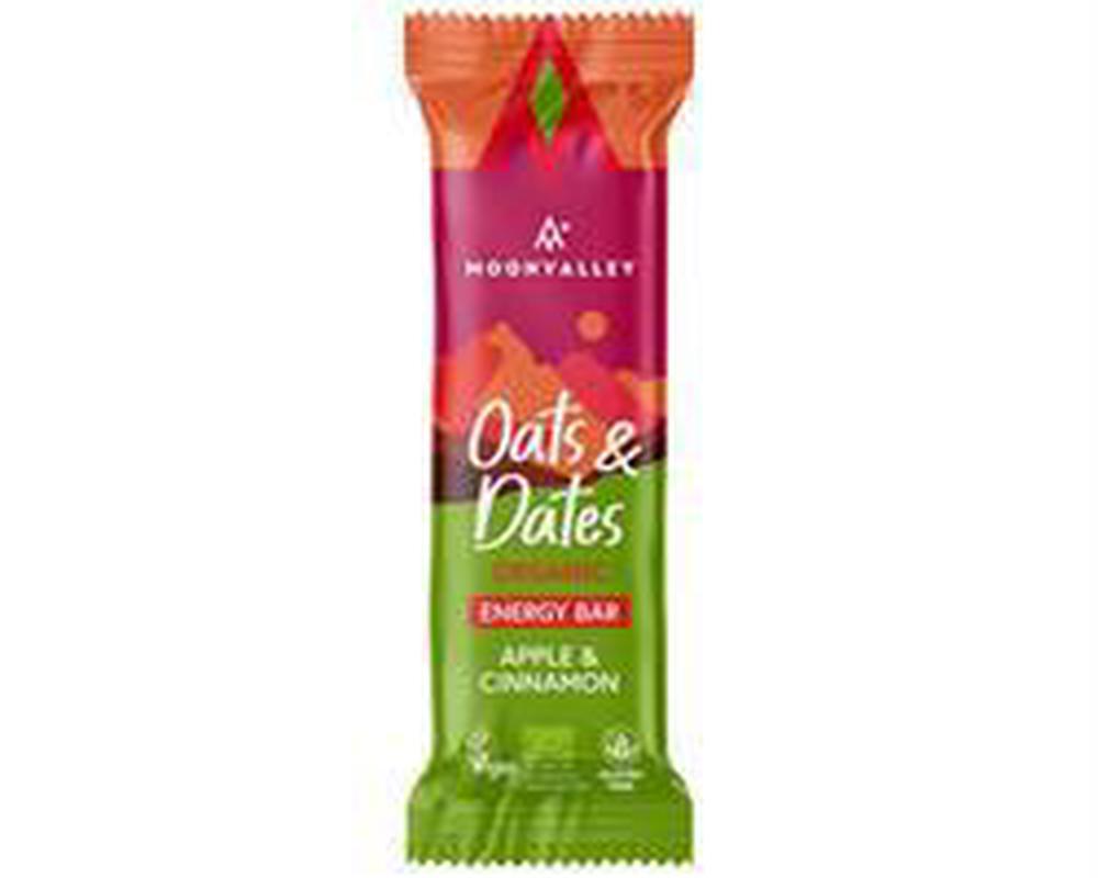 Organic Gluten-free Oats & Dates Energy Bar Apple & Cinnamon 50g